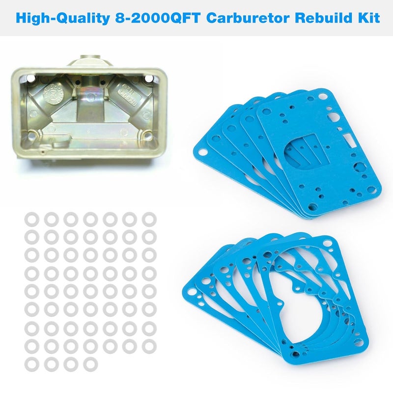 RO6G 4150 Carburetor Gasket Kit for Holley Carburetors 8-2000QFT 8-2000 M2300 Fits Holley Carburetor Fuel Bowl Gasket Kit - Image 4